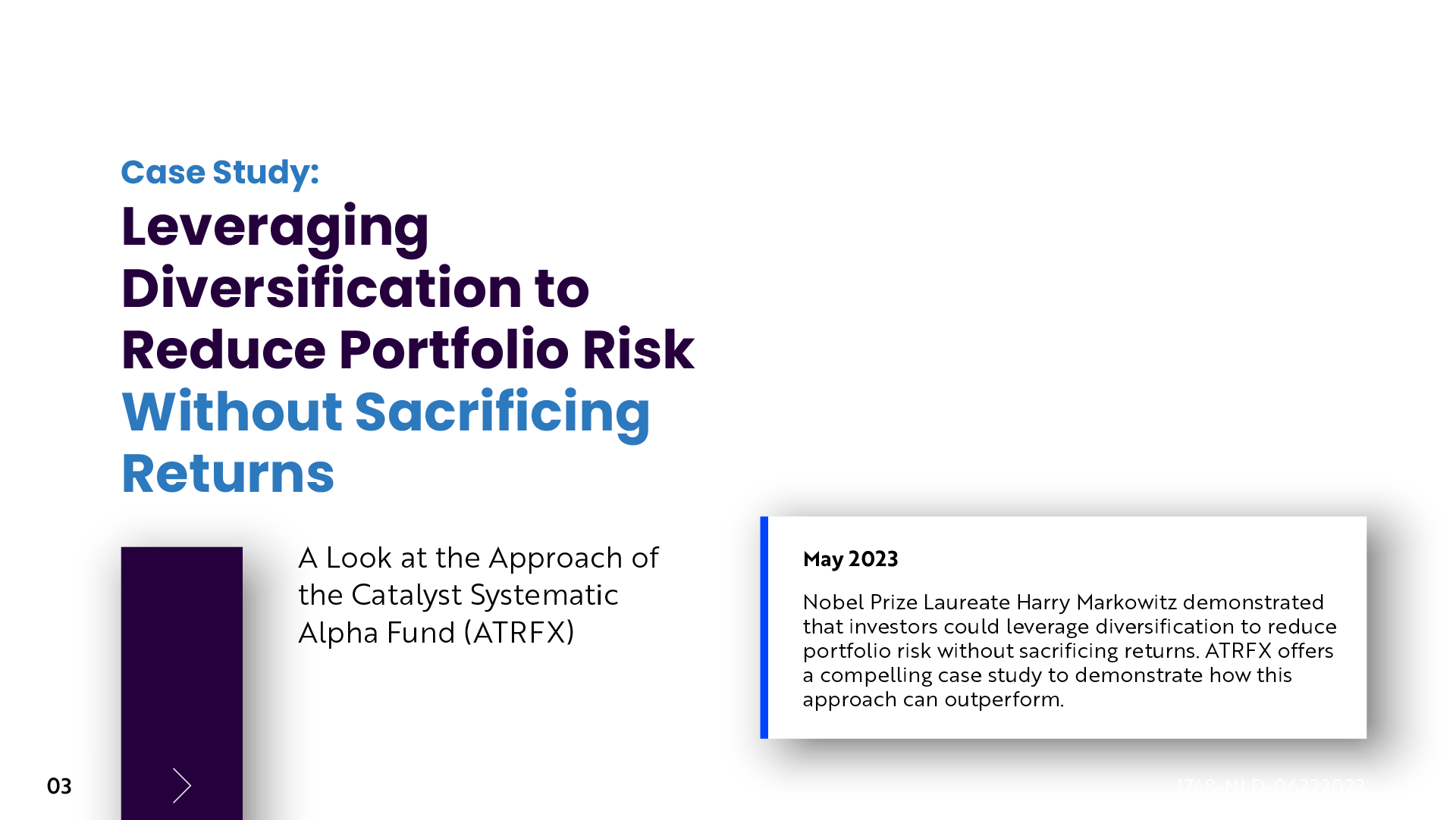 03 Leveraging Diversification to Reduce Portfolio Risk Catalyst Funds
